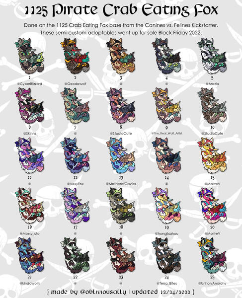 1125 Pirate Crab Eating Fox