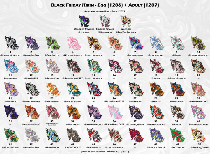 1206 Kirin Egg, 1207 Kirin Adult