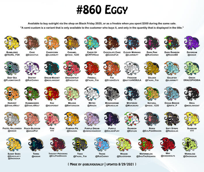 960 Eggy Variants